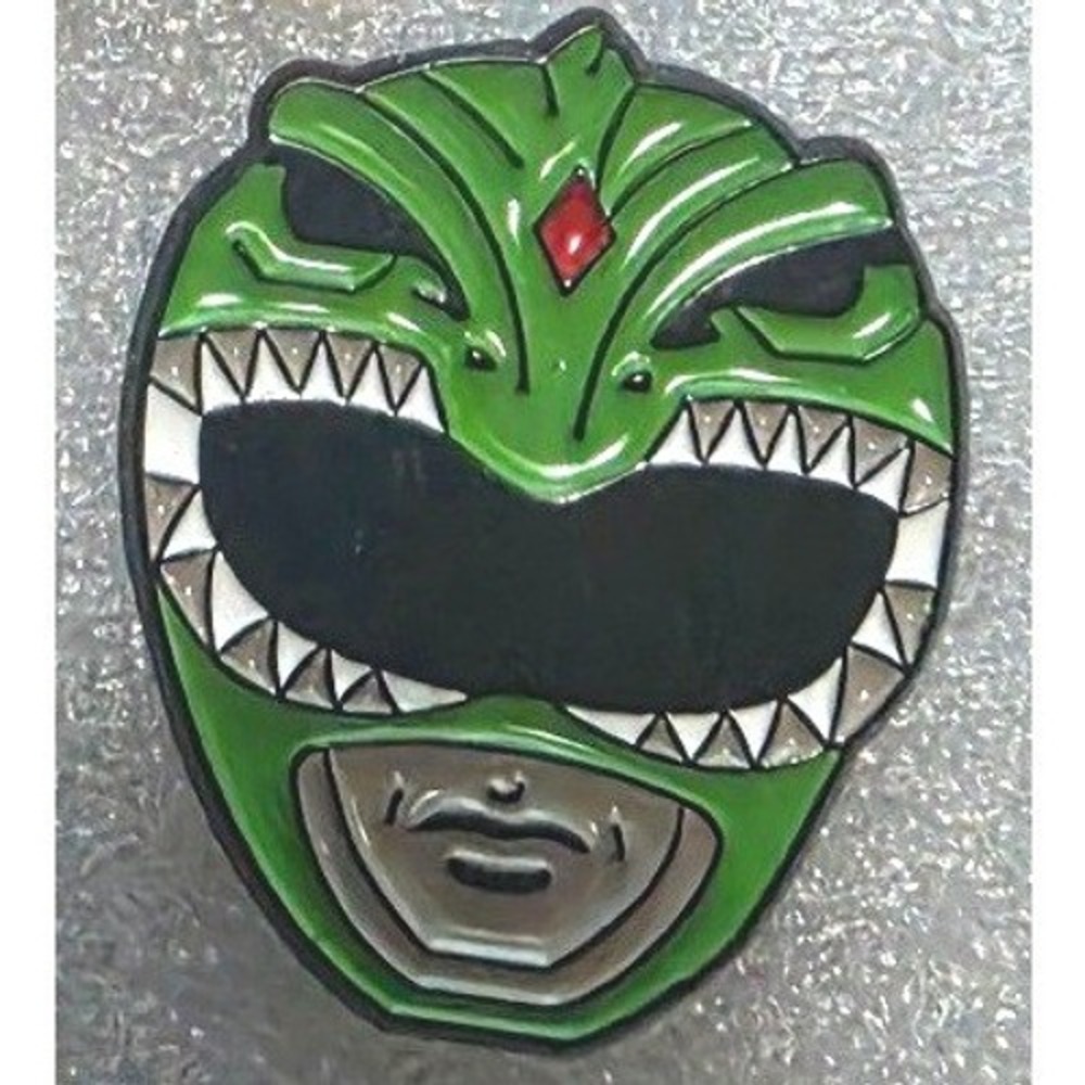 Mighty Morphin Power Rangers Green Ranger Enamel Pin Tommy Oliver Helmet Design